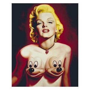 The Art and Crimes of Ron English - Marilyn Monroe x Mickey Mouse Print (Rare!)